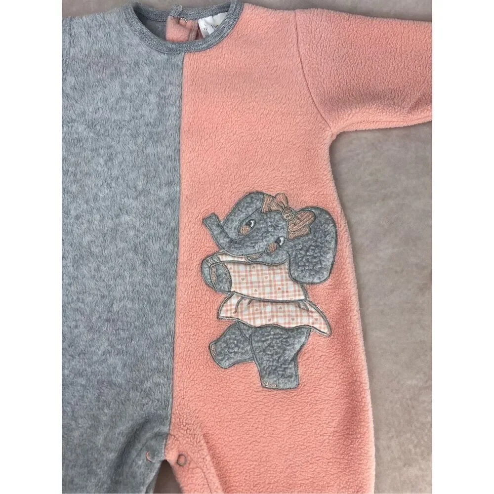 Vintage Bright Future 90s Y2K Elephant One Piece 3-6M